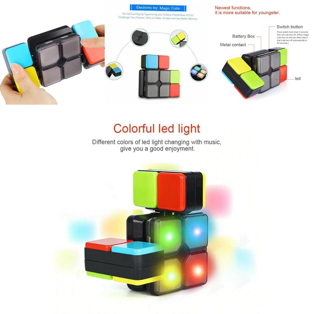 Colorful Musical Magic Cube Interactive Game Machine For Family Fun And Stress Relief