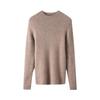 Pure Cashmere Ribbed Half-High Collar Knit Top