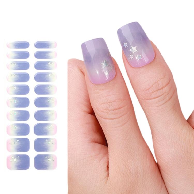 

Nails Polish Stickers Semi Cured Gels Nail Strips Light Required Gels Wraps