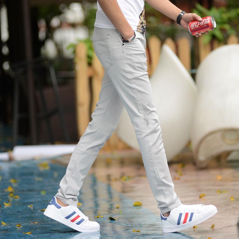 Men's Korean Style Slim Fit Stretch Cotton Casual Pants