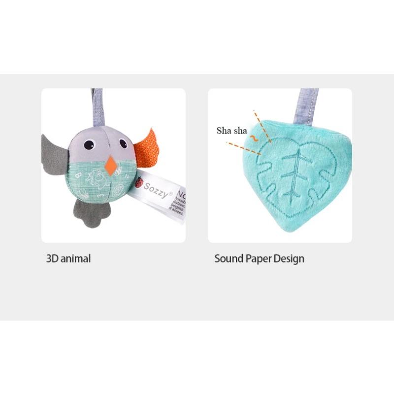 Babystroller-Bogen Spielzeug Musikalisches Rasselspielzeug mit Beißring für Kinderbett Kinderwagen Autositz Sensorisches Entwicklungsspielzeug für Babys 0 6 12 Monate