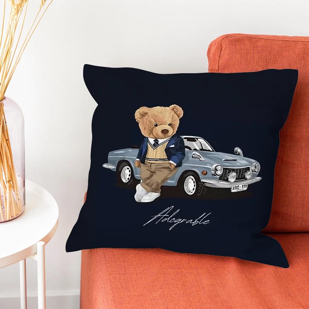 Fashion Bear P-PoloS Pillow Case Pillow Case Living Room Sofa Cushion Cover Suitable For Home Bedroom Room Decoration
