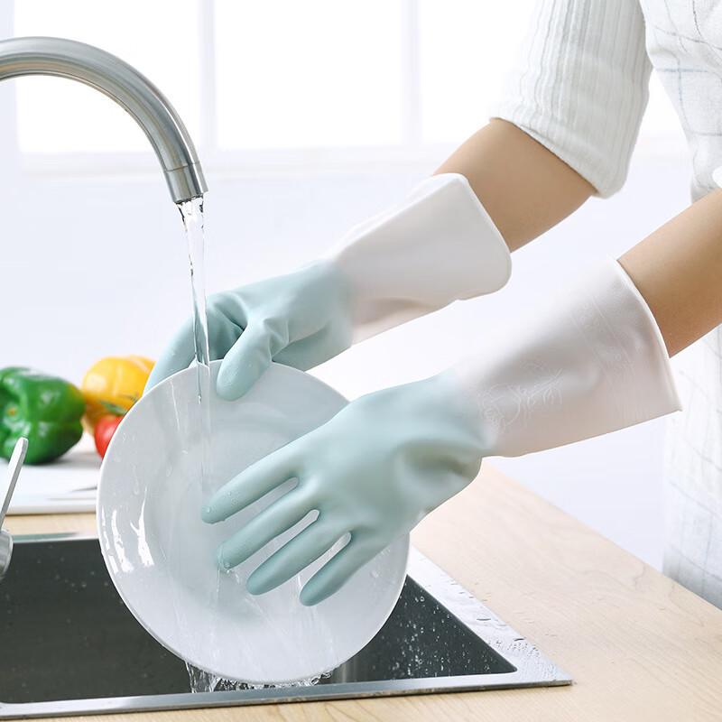 Tingle Durable Two-Tone Rubber Cleaning Gloves