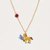 Zodiac Animal Pendant Necklace With Gold Plated Copper For Casual Wear