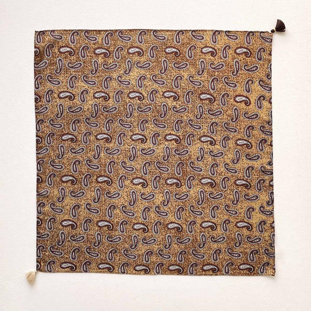 Spring New Age-reducing Pendant Chinese Square Towel Women's Versatile Retro Style Printed Cashew Nut Shawl Neck Decorative Scarf