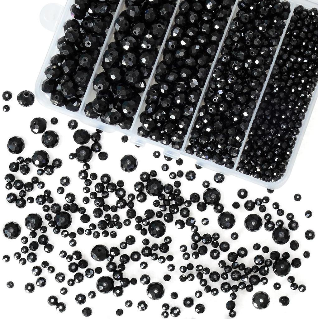 800 ks Křišťálové skleněné korálky 4/6/8/10 mm pro výrobu šperků Korálky pro náramky Náhrdelníky Přívěsky Výrobní potřeby