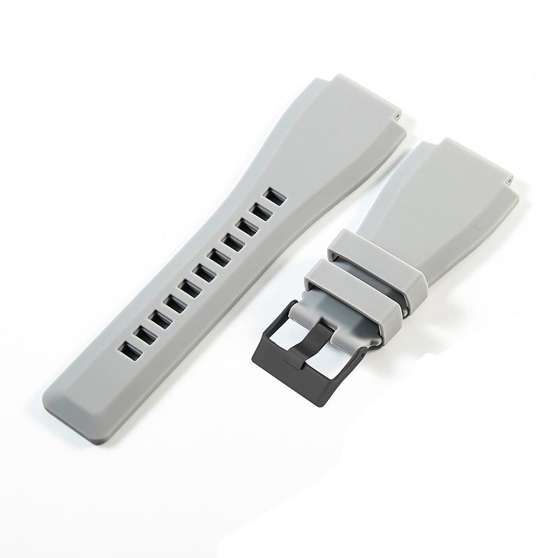 Pin Buckle Rubber Watch Strap for Men and Women Bell Ross BR01 24mm Waterproof Silicone Strap