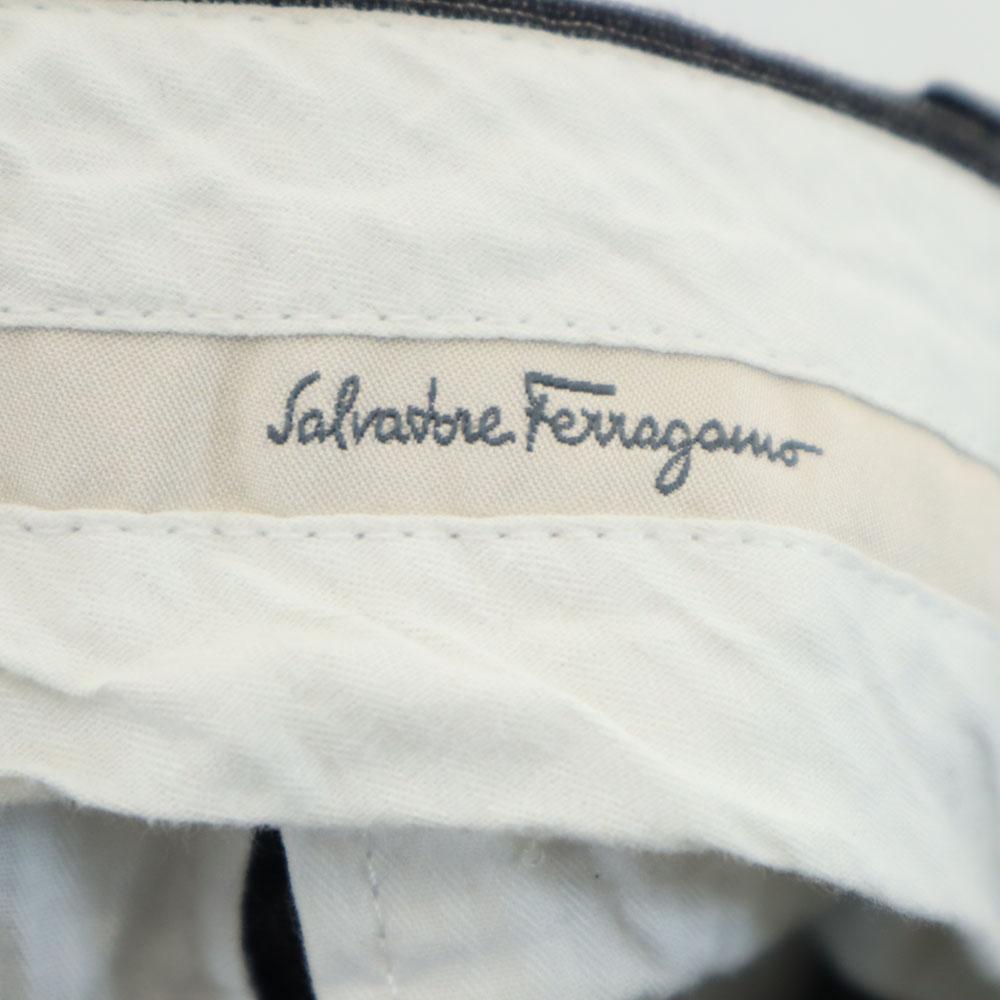 Salvatore Ferragamo Made In Italy Striped Pattern Slacks Pants 46 Men's Used