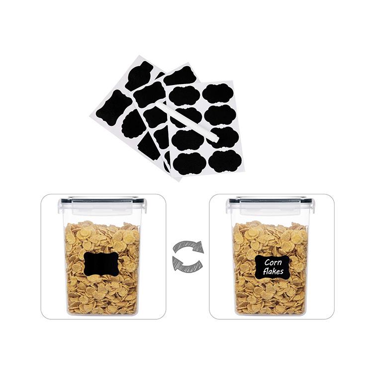 14-delars lufttätt plastförvaringsset för köket för hela korn & torkad frukt