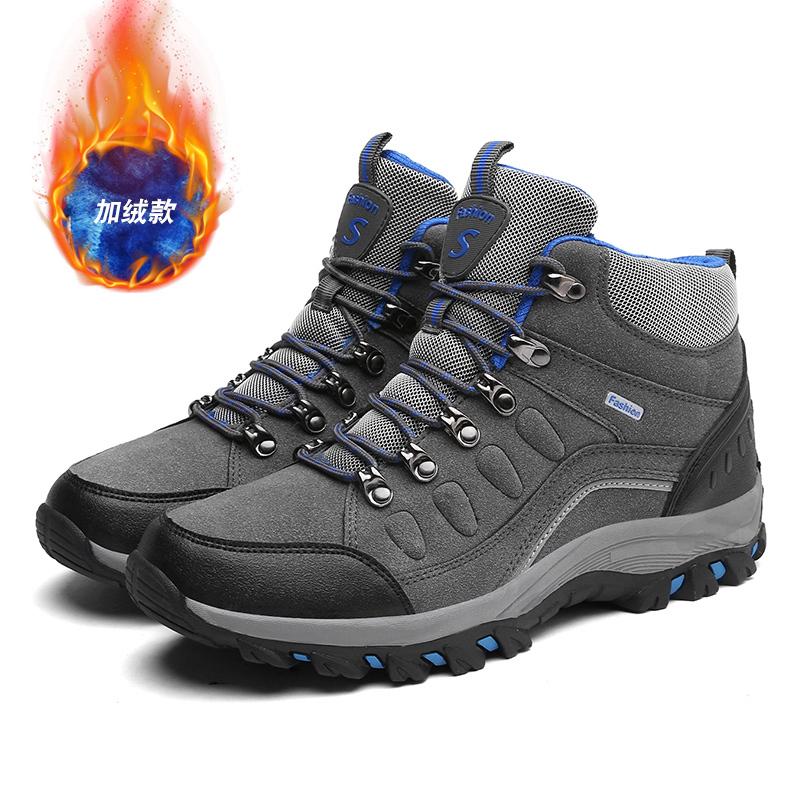 

Мужская обувь зимние нескользящие ботинки для снега на открытом воздухе плюшевые походные ботинки высокого качества водонепроницаемые ботинки повседневная обувь для мужчин размер 35-46 41