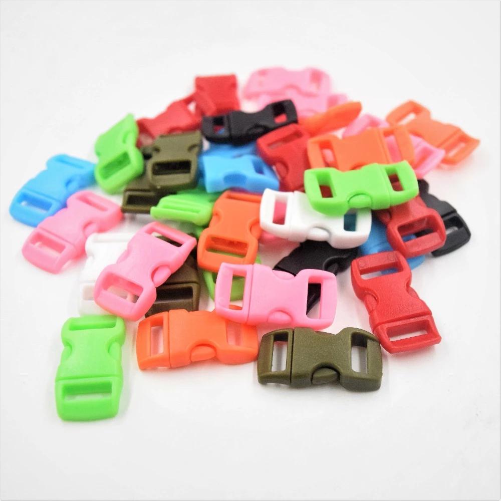 

10Pcs 3/8 Bracele Parachute Dog Collar Side Release Buckle Webbing Strap Outdoor Camp Paracord синій