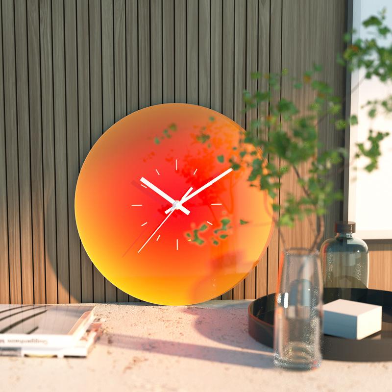 Clocks Living Room Wall Clock Simple Glass Clock Home Creative Clock Fashion Decorative Clock 12 Inches 30CM
