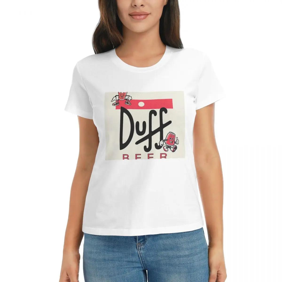 

Women TShirt Duff Beer Summer Short Sleeve Tees Crew Neck Cotton T Shirts Clothes Tops Streetwear S