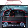 Horry ABS Carbon Fiber Print Steering Wheel Cover Instrument Panel Decorative Air Outlet Center Console Moulding Trim Full Set of Interiors