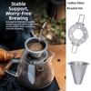 Portable Tea Strainer Lightweight Coffee Dripper Holder New Titanium Coffee Filter Bracket Set