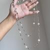 White Pearl Multi-layer Long Necklace, 2025 New Luxury Summer Stackable Sweater Chain Choker