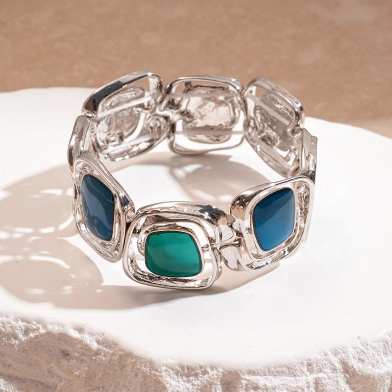 

Геометрический эластичный браслет с капельным маслом, ретро, уникальный, полый, с нерегулярным плетением, женский браслет, ювелирные аксессуары, подарок