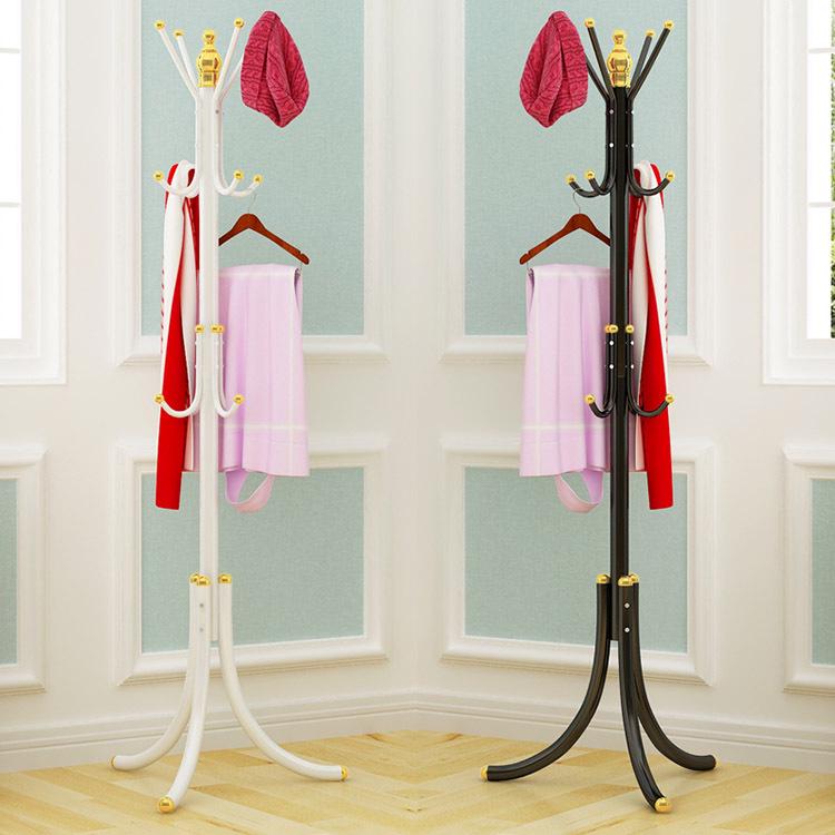 Multifunctional Wrought Iron Coat Rack - Colorful, Creative, Floor-Standing, Minimalist Modern for Home Bedroom.