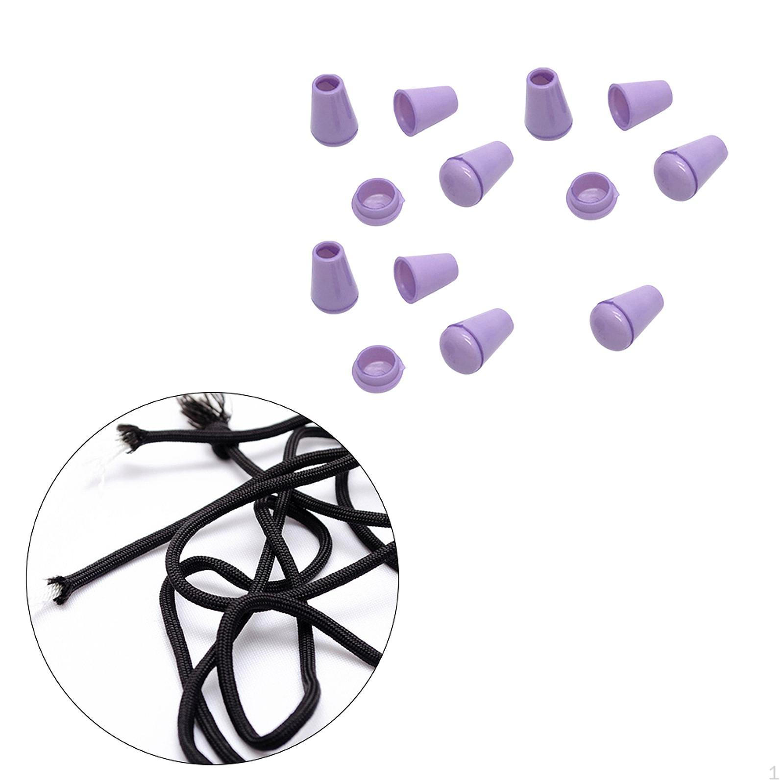 

10 шт. заглушек для концов шнуров с зажимами-переключателями для шнуров и проектов «сделай сам» Purple