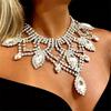 European And American Fashion Shiny Rhinestone Necklace Exquisite Multi-Colored Crystal Collarbone Chain Dinner Jewelry Necklace