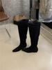 Suede Pile Boots Medium Knight Boots Women's Shoes 2025 Autumn and Winter Skinny Long Boots