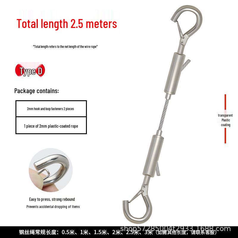 Stainless Steel Adjustable Wire Sling Hook for Art Exhibition Hanging