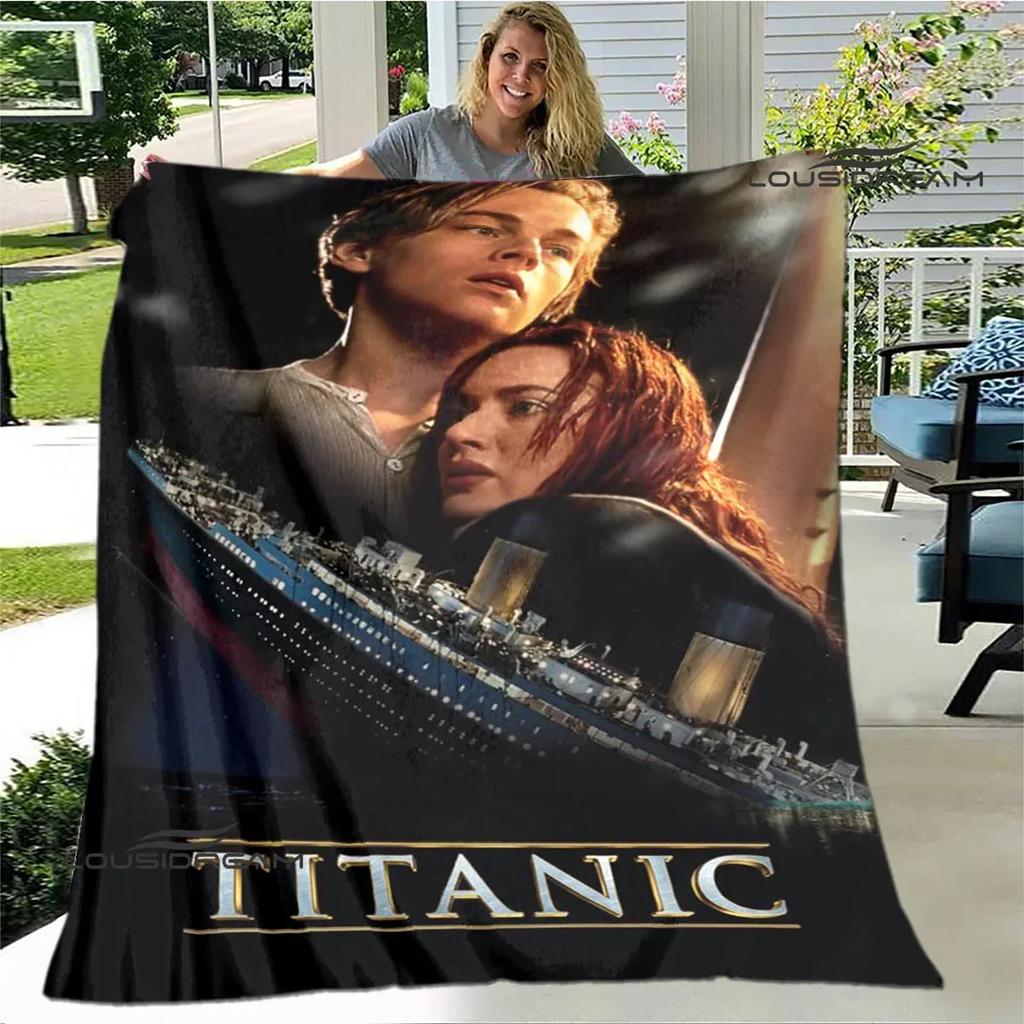 Coperta stampata Titanic Leonardo DiCaprio Coperta calda morbida e confortevole per casa viaggio letto coperta da picnic regalo di compleanno