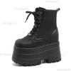 Super High Platform Ankle Boots for Women Punk Thick Bottom Shoes Height Increasing Women's Boots Autumn Botines Bottes Femmes