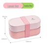 Microwaveable Japanese Double-Layer Bento Box - Portable, Sealed & Divided for Office Workers
