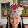 Traditional Mongolian Hat Breathable Fabric Headwear For Stage Shows And Cultural Event Stage Performances Accessory