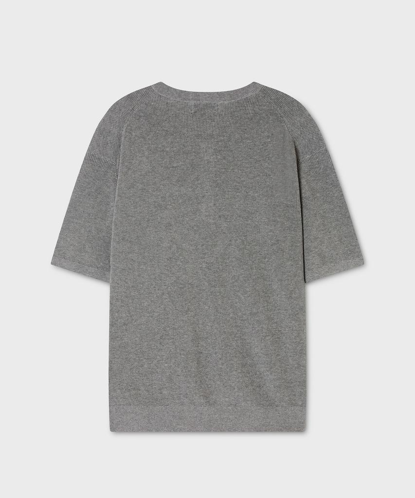 WHO.A.U Henley Neck Short Sleeve Sweater / Whkag2592U