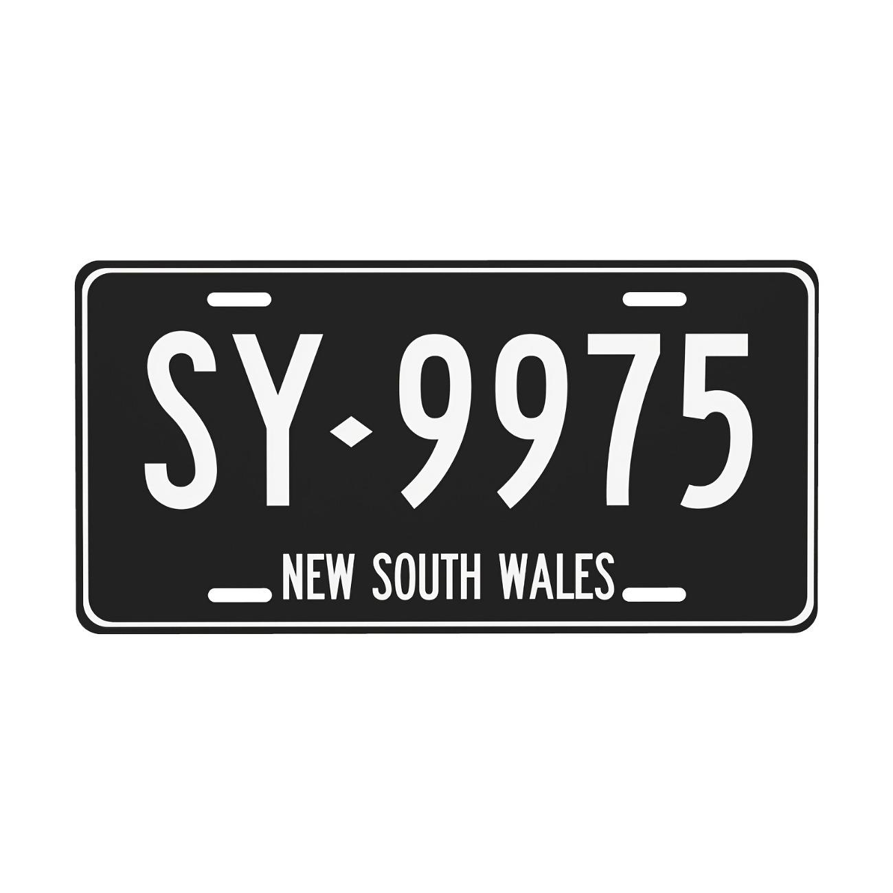 

6x12 Inch Australian Replica License Plate Retro Vintage Metal Tin Sign for Home Bar Garage Man Cave Wall Decor чорний