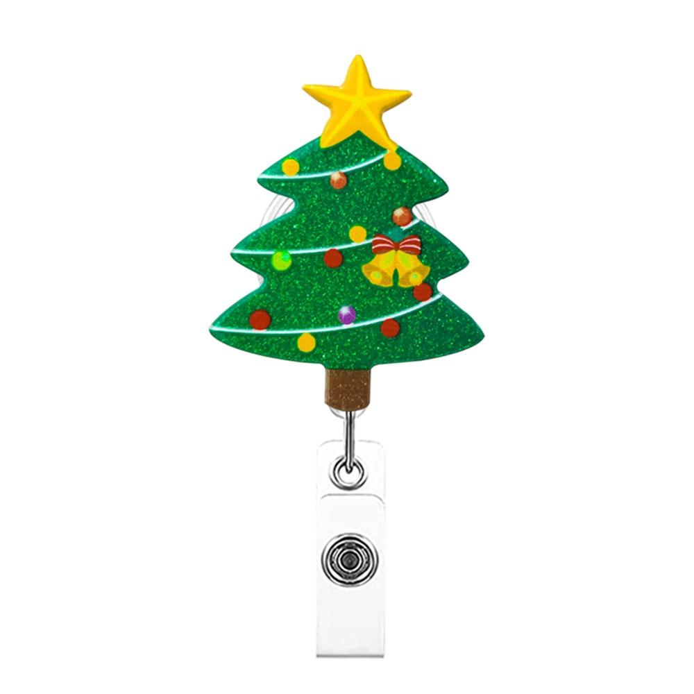 Snowman Elk Christmas Badge Reel Santa Claus ID Card Holder  Doctor Student