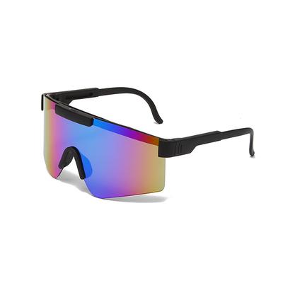 Color Film Large Frame Sunglasses Road Cycling Glasses Men'S And Women'S Outdoor Sports Windproof Sunglasses