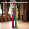 Clown Cosplay Costume Complete Jumpsuit with Hat Jester