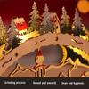 HEITIGN Christmas Decor 38 * 22 * 5CM LED Forest Scene Wooden Village for Mall Window Decorations