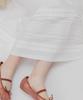 Mellotoli Pintuck Cotton Long Skirt (White)