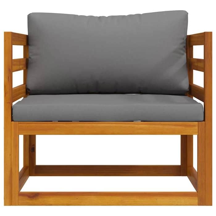 Maison Exclusive - Chaise de jardin avec coussins gris foncé Bois d'acacia massif