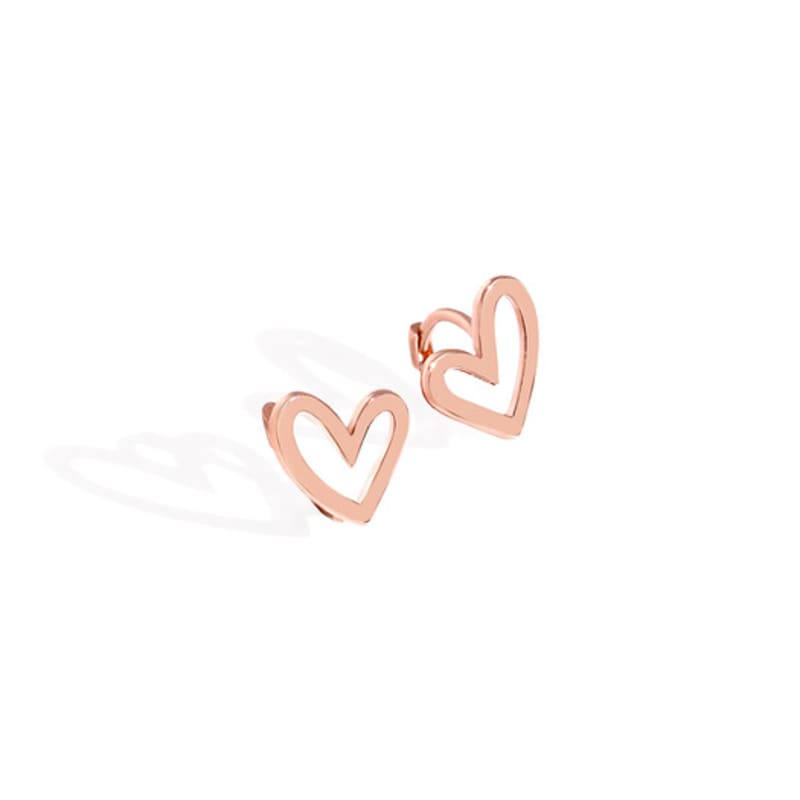 MAYBETOI 14k Mini Heart One-Touch Earrings (2 Types)