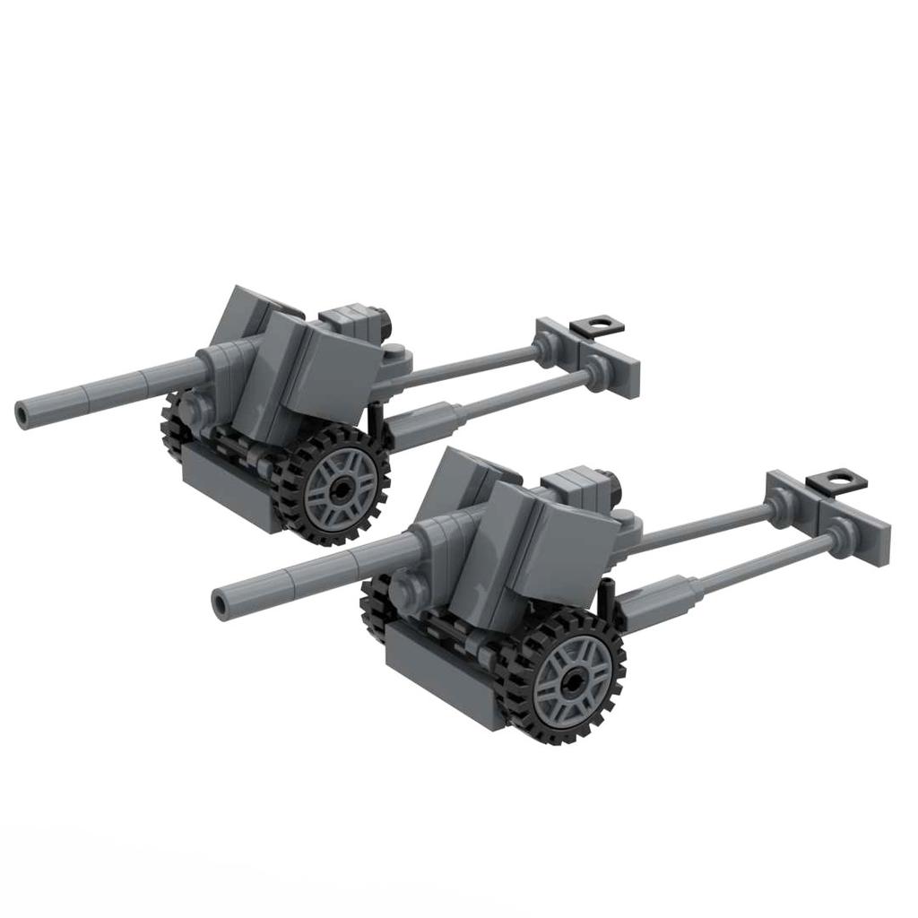 Stavebnice M777 Houfnice Flak 36 pak40 M102 M198 Bofors 40mm Protiletadlové Protitankové Dělo Dělostřelectvo Bitevní Lodi Vojenská Stavebnice