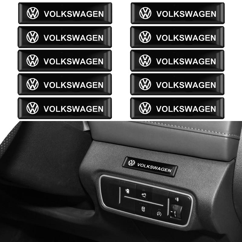 10Pcs 3D Styling Car Epoxy Emblem Stickers For Volkswagen VW Polo Golf GTI Magotan Tiguan Jetta MK6 MK8 Passat Decor Accessories zf6