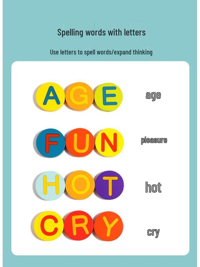 Montessori Wooden Snail Alphabet Matching Educational Toy for Kids