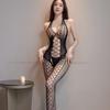 Crotchless Fishnet Bodysuit: Black, Transparent, Tempting Bedroom Wear