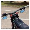 7/8" 22mm CNC Motorcycle Rearview Mirror Universal Blue Glass Scooter Bar Handlebar Mirror for