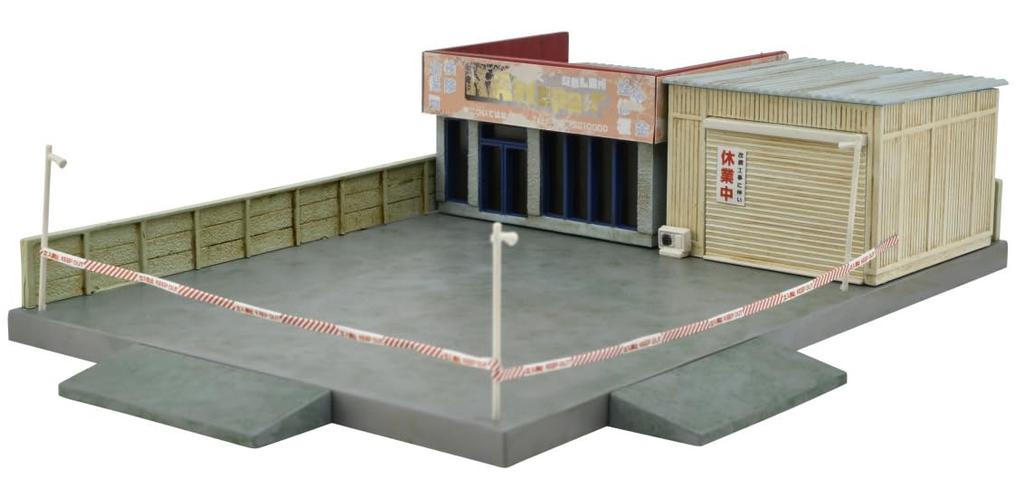 TOMYTEC Building Collection 043-3 Closed Maintenance Shop Diorama Supplies