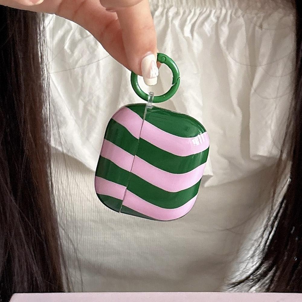 Wave Stripes Glossy Splicing Earbuds Case for Apple Airpods 3 4 Pro 2 Wireless Bluetooth Earphone Cover for Airpods Pro 3