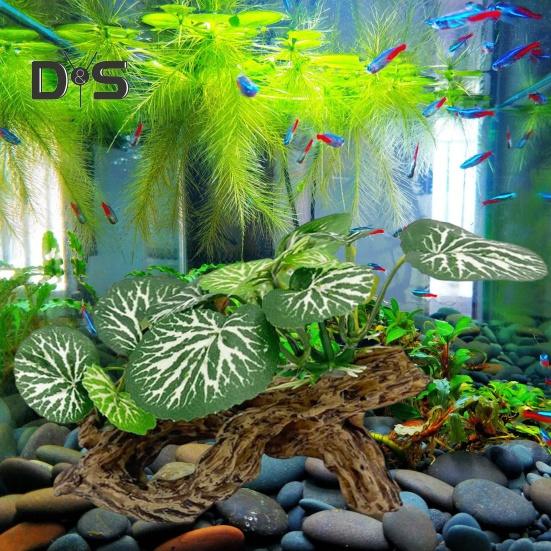 Fish Tank Decoration Artificial Plant Aquarium Ornament Fish Tank Accessory Aquatic Decor for Betta Fish Smaller Reptiles