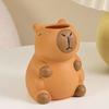 Cute Capybara Pen Holder Makeup Brush Organizer Perfect For Office Desk Decor And Creative Storage Solution Pen Holder For