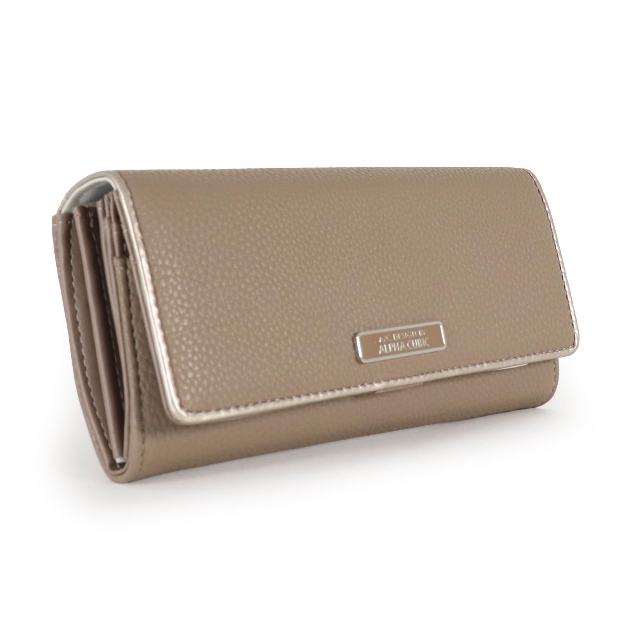 

Alpha Cubic Long Wallet with Detachable Card Large Beige Women s Case, Capacity, High-Quality Look, бежевий