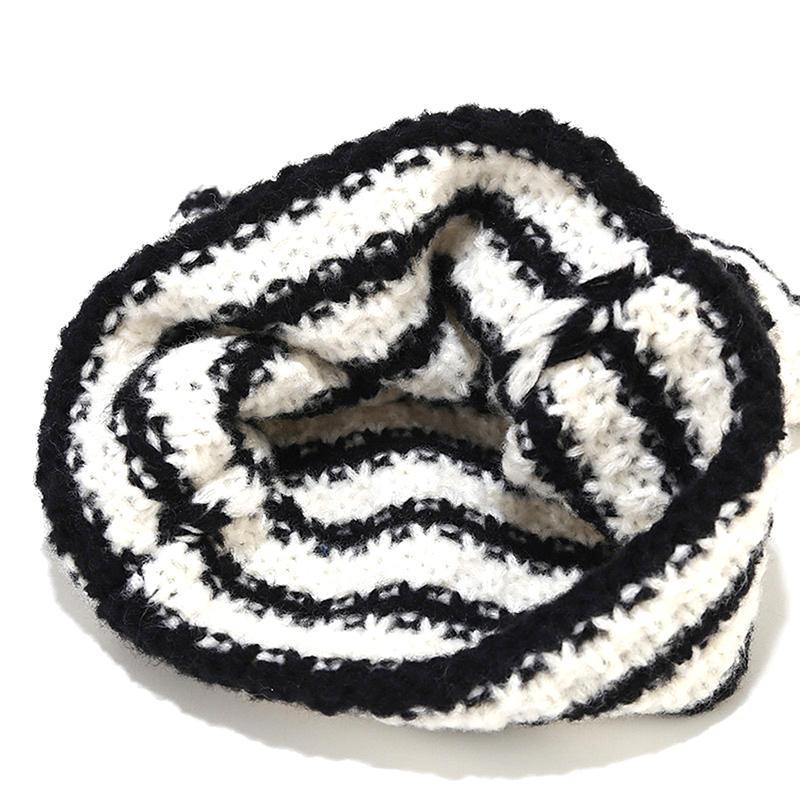 Japanese Streetwear Harajuku Beanie Little Devil Striped Knitted Hat Women Girls Autumn Winter Cute Cat Ears Cap